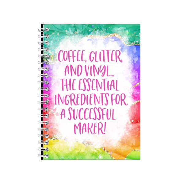 Coffee Glitter And Vinyl 2 Notebook Crafting Gift Idea A4 Notepad Pad 85
