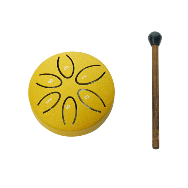 Rain Drum For Outside Steel Tongue Drum 6 Notes 3 Inches Gold