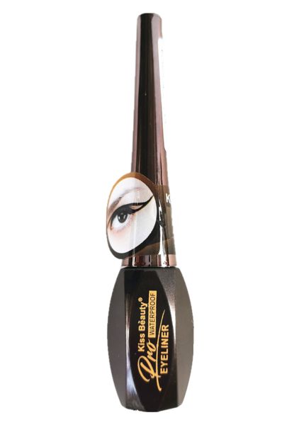 Kiss Beauty Eyeliner Pro Waterproof - Jet Black - 6 Pack