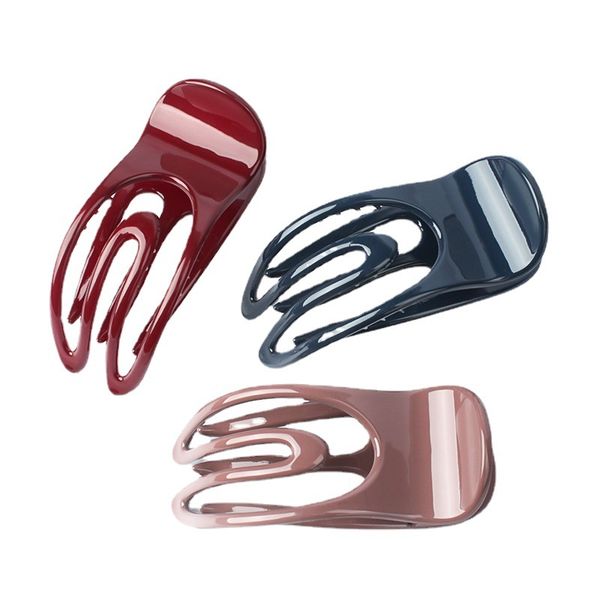 Simple Korean style toothed hollow U-shaped grab clip