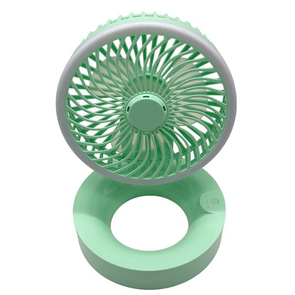 Portable Rechargeable Table Fan with Light Ring
