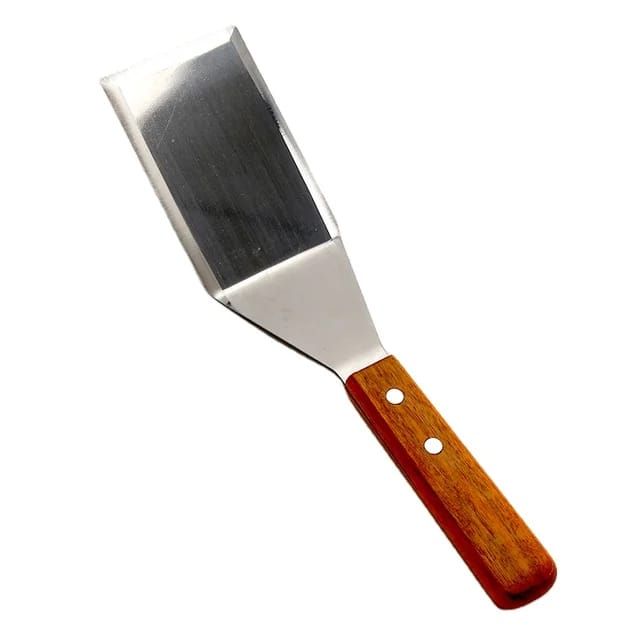 Stainless Steel Turner Spatula Food Flipper Scraper With Wooden Handle ...