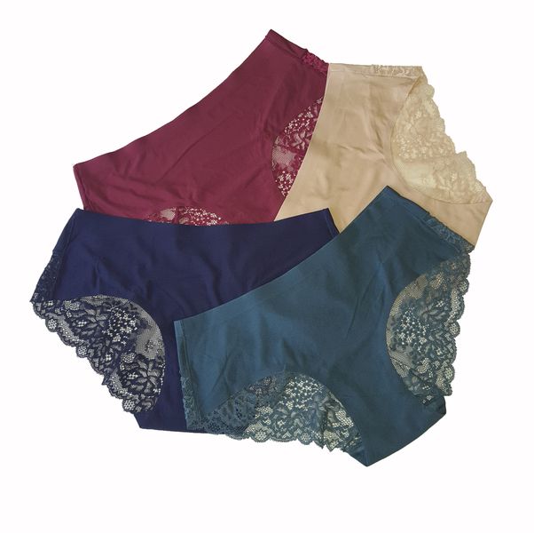 4 Pack Amila Ice Silk Traceless Panties