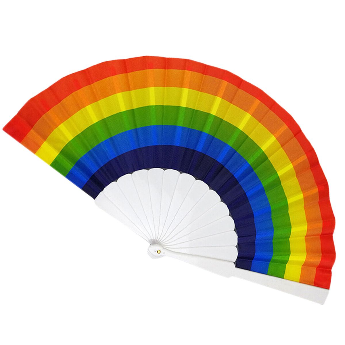 Rainbow Multi Color Hand Fan / PRIDE LGBTQIA+ / Costume Party / Fancy Dress