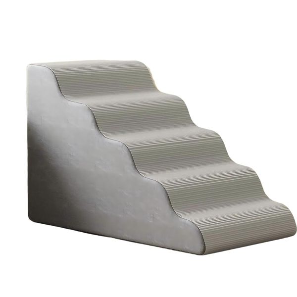 Dog/Cat Curved Stairs for High Beds 45cm H, 5-Step