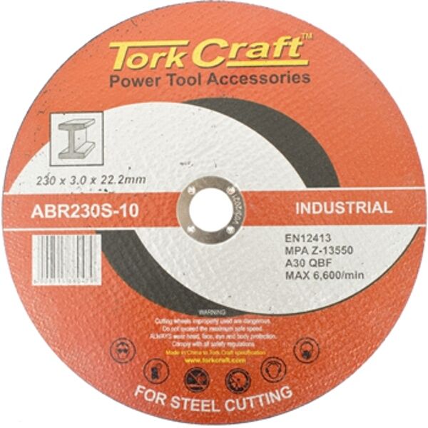 Tork Craft - Cutting Disc - 230mm x 3mm x 22.2mm - 3 Pack
