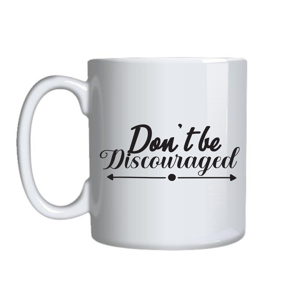 Discouraged Coffee Cups Motivational Graphic Mug Design Birthday Present