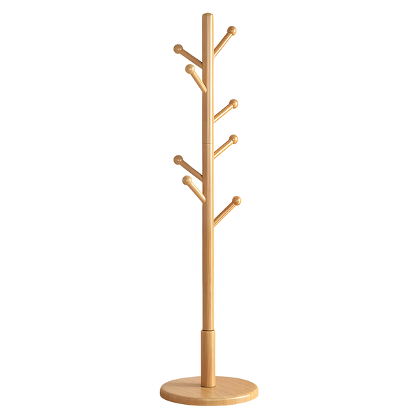 Coat Hanger Clothing Floor Rack Clothes Hat Wooden Entrance Tree Stand