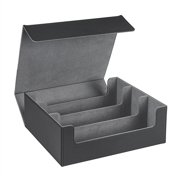 Card Storage Box for Trading Cards 1800+ Pu Card Deck Case Red