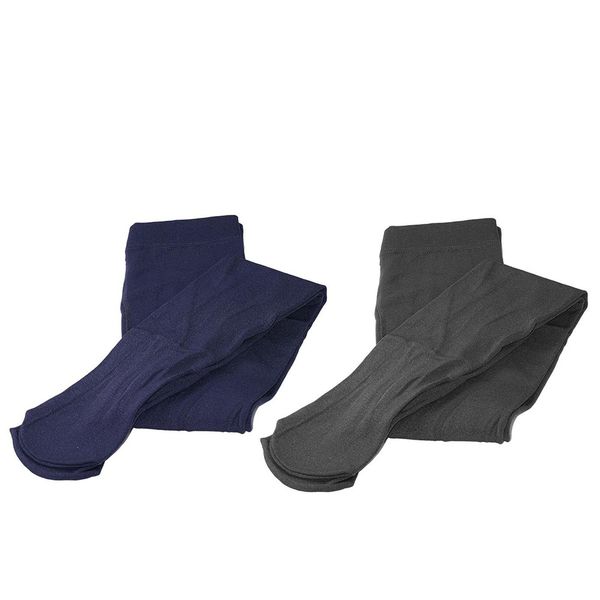 Kid's Black &amp; Dark Blue Strecthy Pantyhose Leggings For Winter-Set of 2