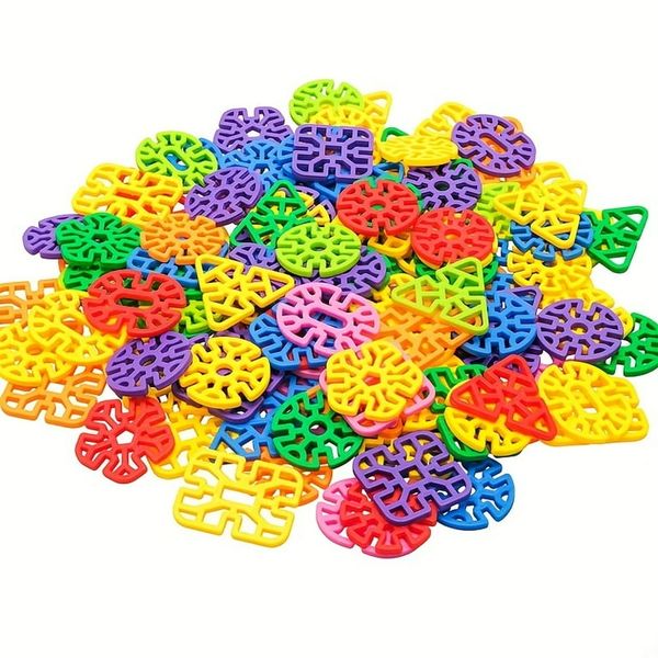 Geometric Snowflake Plastic Building Blocks