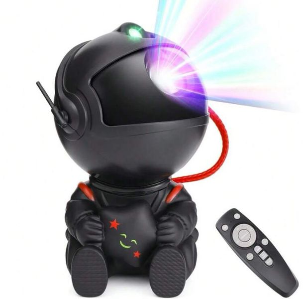 Astronaut Galaxy Projector LED Night Light with Remote Control - Black