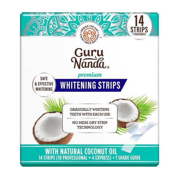 GuruNanda Teeth Whitening Strip,7Day Treatment with Non-Slip Dry Strip Tech