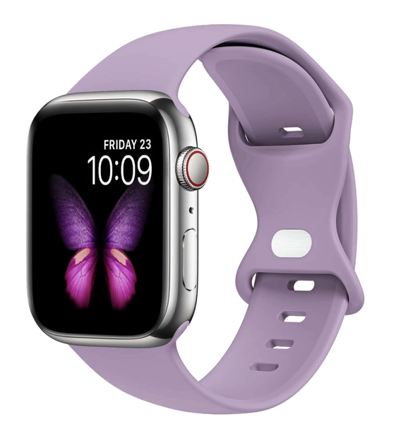 Watch Strap for Apple Watch Band 38mm 40mm 41mm Soft Silicone Purple Band