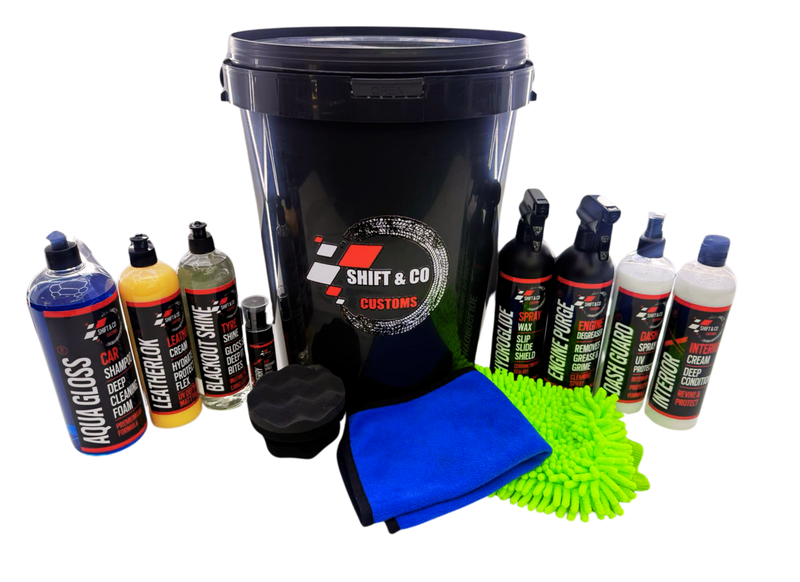 Car Detailing Bucket Kit - Complete Interior &amp; Exterior Cleaning Set