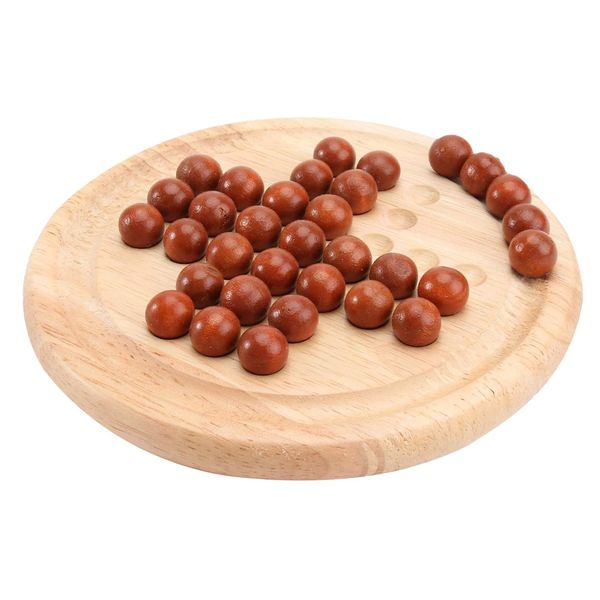 Game Classic Educational Wooden Solitaire Puzzle Toy (14cm)