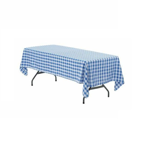Checkered Royal Blue Tablecloth