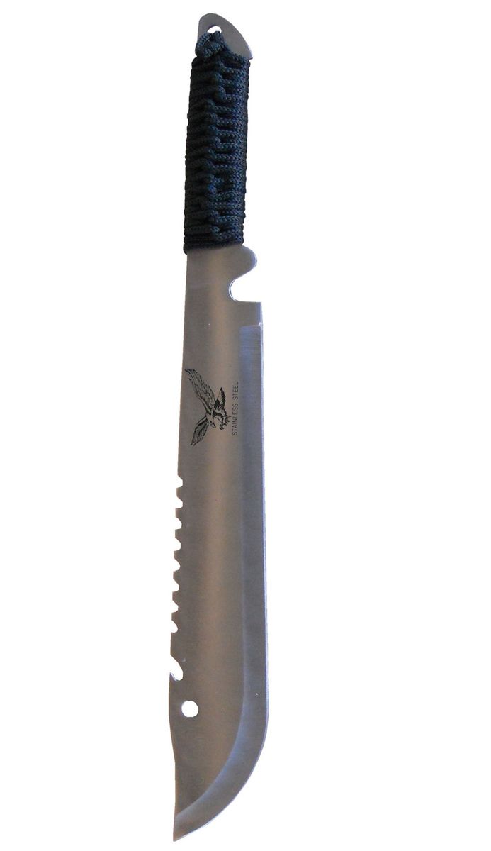 Short Sharpened Fantasy Sword/ Jagged Machete Stainless Steel Blade