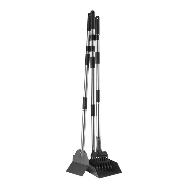 Dog Pooper Scooper Dog Poop Tray and Rake Set Pet Waste Removal Scoop Kit