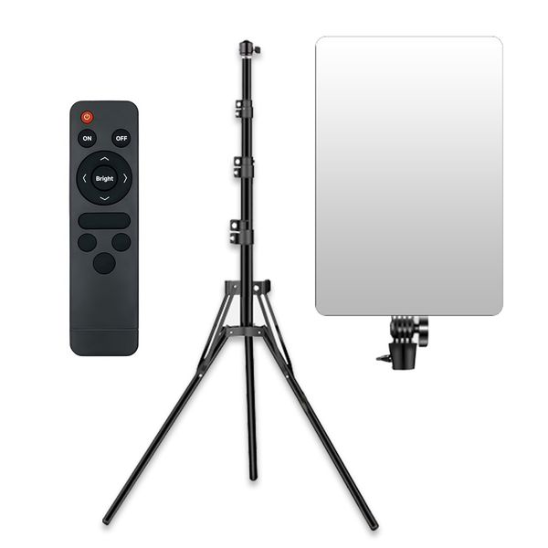 LED Video Light Photography Lighting Kit 19inch with Remote &amp; Tripod Stand