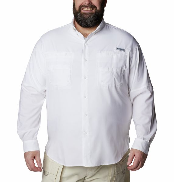 Columbia Men's Tamiami II Long Sleeve Shirt White Big &amp; Tall