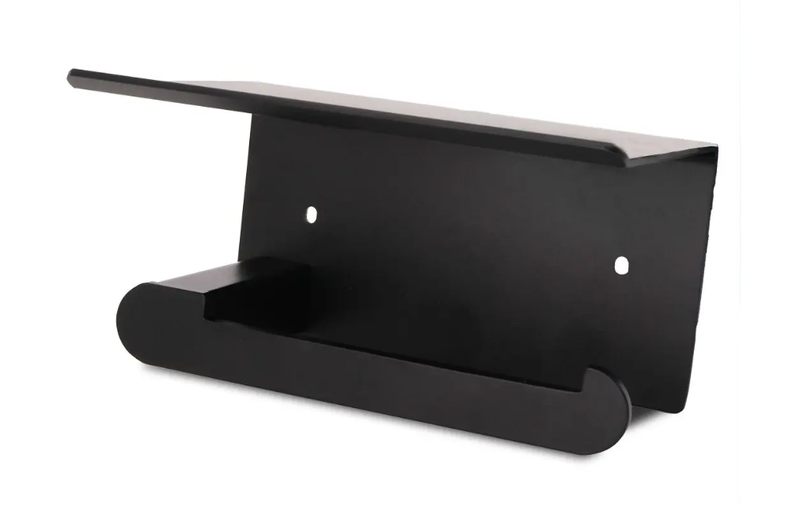 Toilet Roll &amp; Mobile Phone Holder, Black