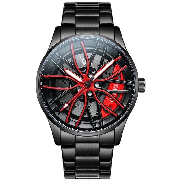 Quartz Mens Watches Sports Car Wheel Hub Classy