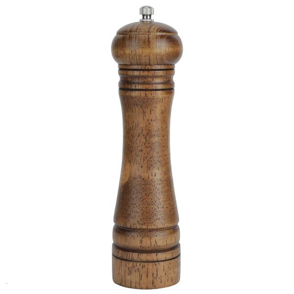 Oak Wood Pepper Grinder Kitchen Manual Spice Salt Pepper Mill 8 inch