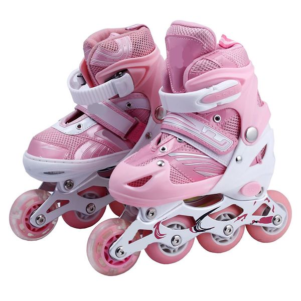 Girs Adjustable Four-Wheel Roller Skating Shoes