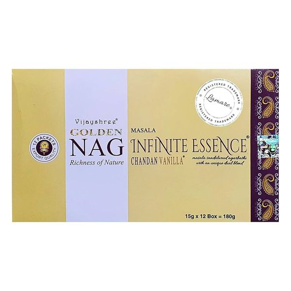 Golden Nag Incense Sticks - 12 Pack - Infinite Essence