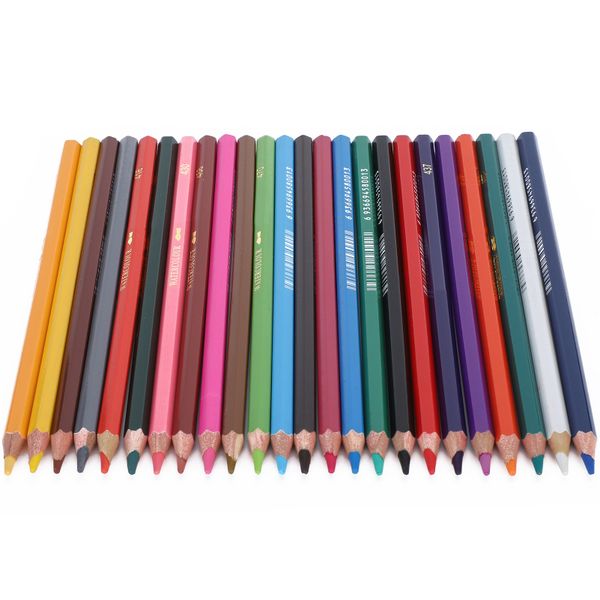 Watercolor Pencil Set 24Pcs Iron Bucket Kids