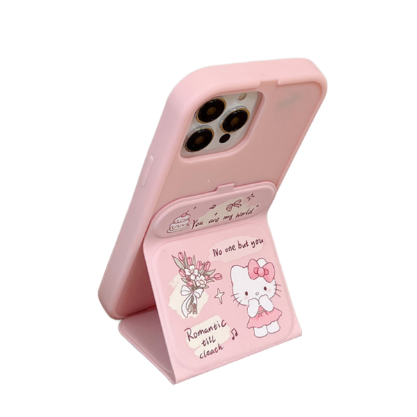 3D Cartoon Folding Stand Star KT Cat iPhone Phone Case Anti-Fall Cover