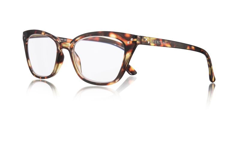 Brentoni Reading Glasses Shiny Demi Paper Temple