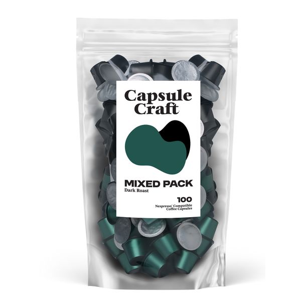Capsule Craft - 100 x Mix Dark Roast Nespresso Compatible coffee capsules