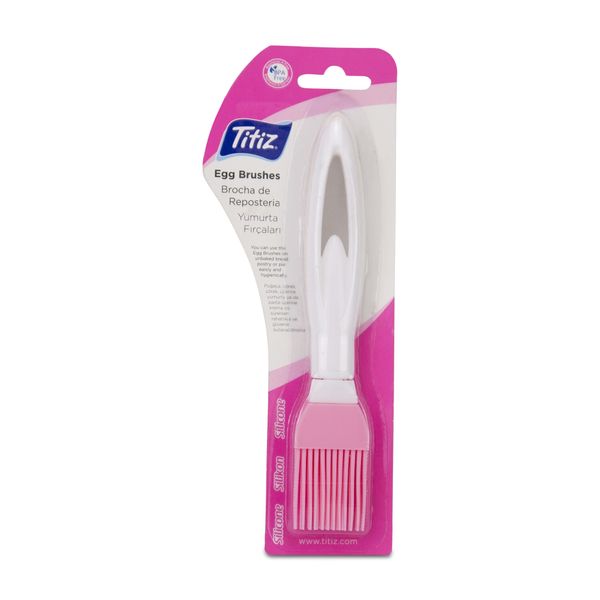 Titiz - Egg Brush - Kitchen Utensil - Silicone - White and Pink