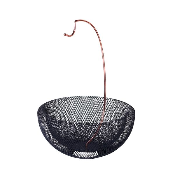 Berlinger Haus 29cm Fruit Basket with Banana Holder - Black Rose Collection