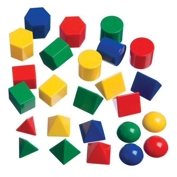 EDX Education Geometric Solids Mini 25mm - 40 Piece Polybag