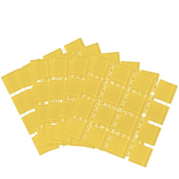 Mosaic Tiles Yellow Summer Sun 23x23mm(small tiles for crafting)