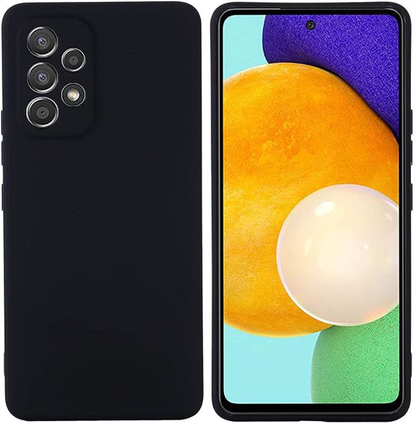 Liquid Silicone Black Shockproof Back Cover for Samsung Galaxy A13 4G