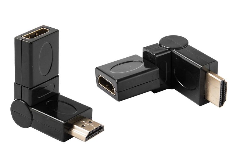 Space TV HDMI Plug to HDMI Jack Rota Plug - 90 Degree - 2 Pack