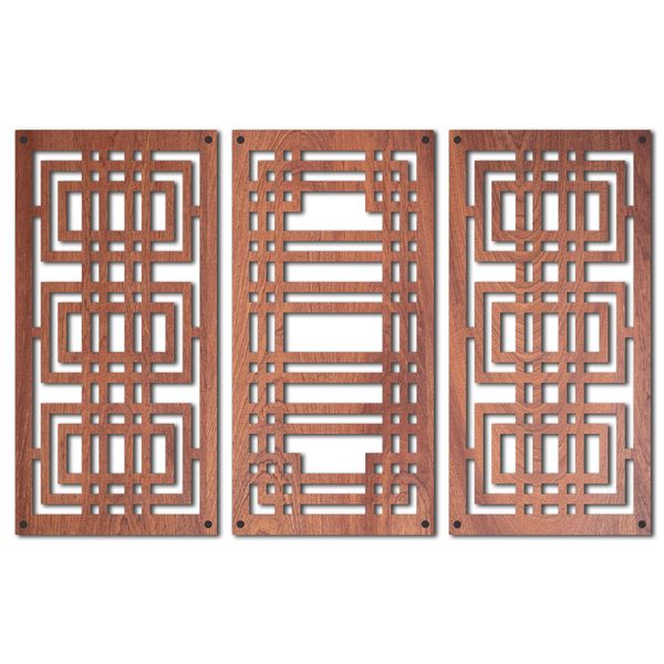 Geo 2 Wall Art Decor Set of 3 Panels