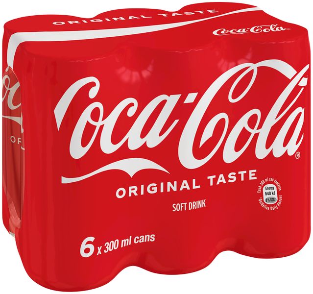 Coca-Cola Regular Cans 300ml x 6