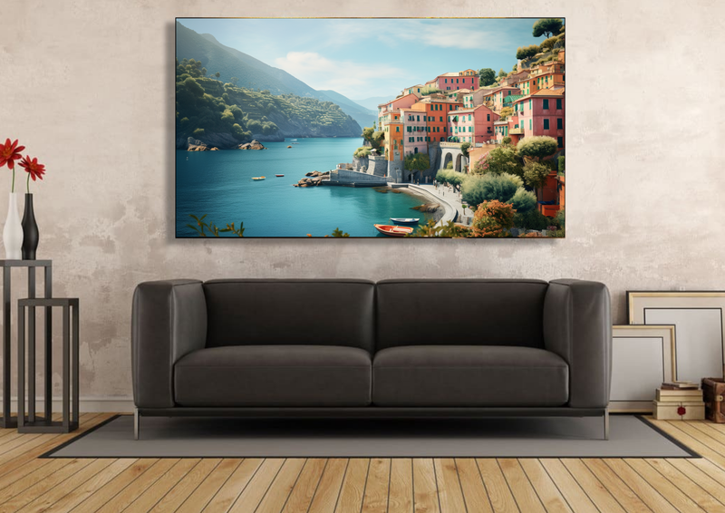Canvas Wall Art - Italian Riviera Mirage - HC1266