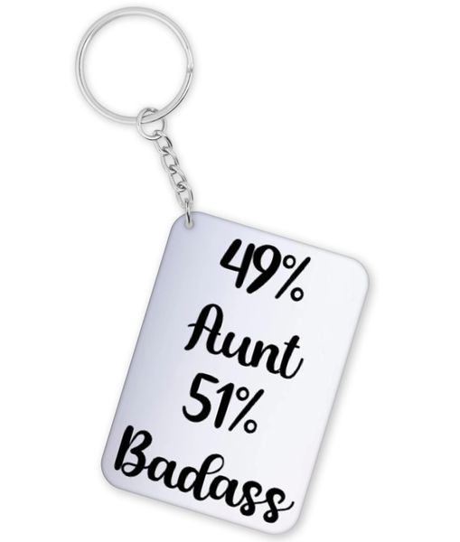 49% Aunt Birthday Christmas Gift Keyring