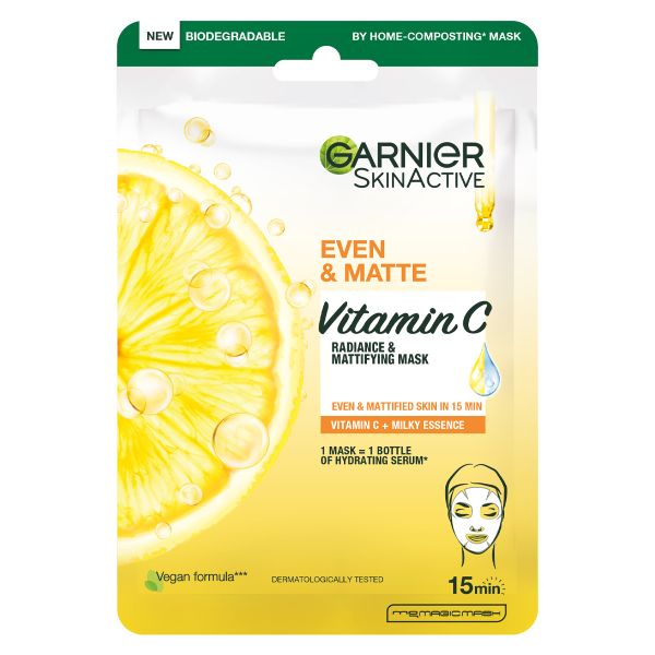 Garnier Even &amp; Matte Tissue Mask - Vitamin C
