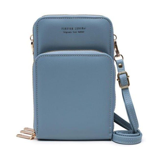 Classic Mini Leather Crossbody Bags For Women - Light Blue | Shop Today ...