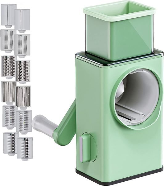 Upgraded Rotary Vegetable Cutter Mandoline Slicer With Large Feed Port