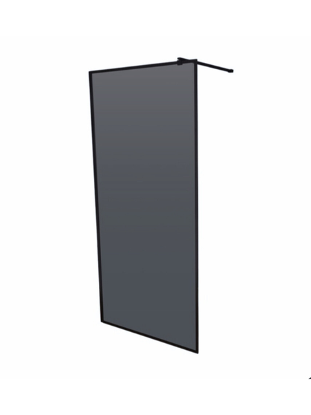 Shower Screen Smoked Black Walk in Panel Size 1200mm X 2000mm