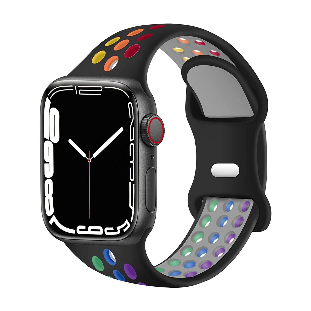 Killer Deals Silicone Strap for Apple WatchBlack + Rainbow Buy