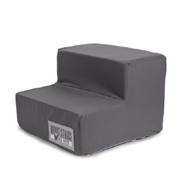 Woof Stairs - 2 Step Dog Steps - Dark Grey